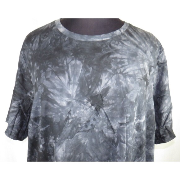 City Chic Black Tie Dye T-Shirt Dress With Pockets Plus Size 24 - Picture 7 of 8